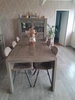 Eettafel met 6 stoelen (taupe), Enlèvement