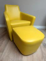 Leolux Fiji Fauteuil met hocker – uitstekende staat, Huis en Inrichting, Stoelen, Ophalen, Overige kleuren, Leer, Zo goed als nieuw