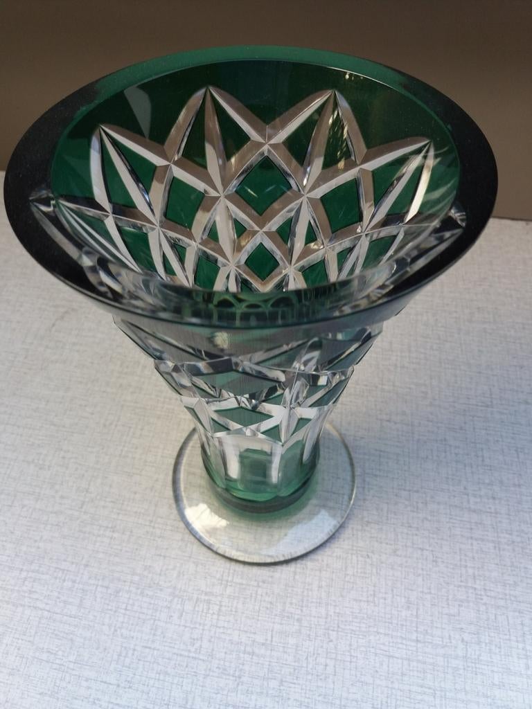 val st Lambert - vsl kristallen trompetvaas, Antiek en Kunst, Antiek | Glaswerk en Kristal, Ophalen of Verzenden