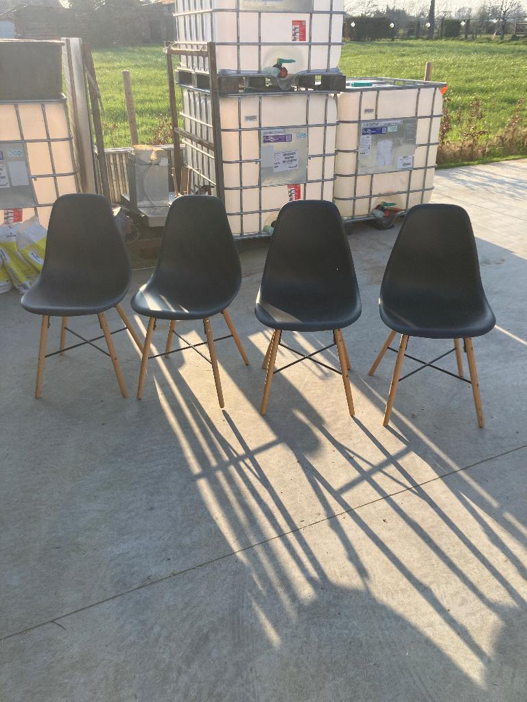 Stoelen, Huis en Inrichting, Stoelen, Ophalen, Kunststof, Gebruikt, Zwart