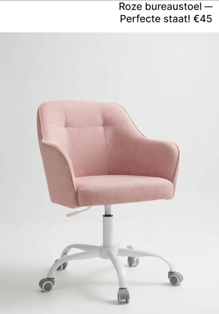 Mooie roze bureaustoel in perfecte staat!, Huis en Inrichting, Bureaustoelen, Zo goed als nieuw, Bureaustoel, Roze, Ophalen