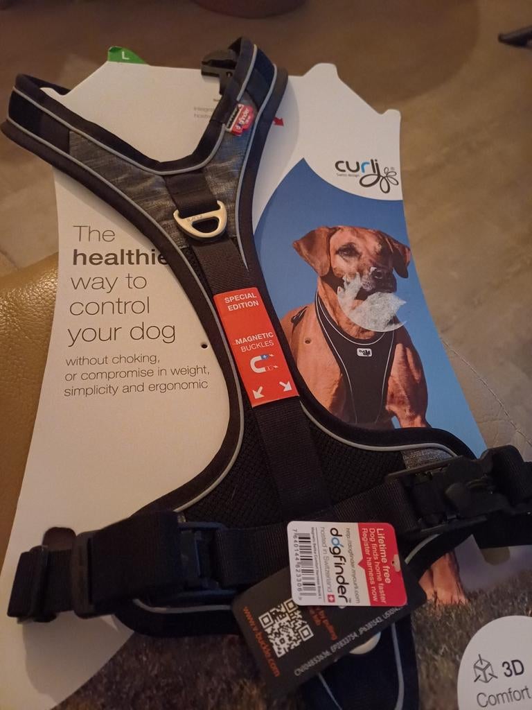 Harnais Curli, édition spéciale, fermeture magnétique, dogfi, Animaux & Accessoires, Enlèvement ou Envoi