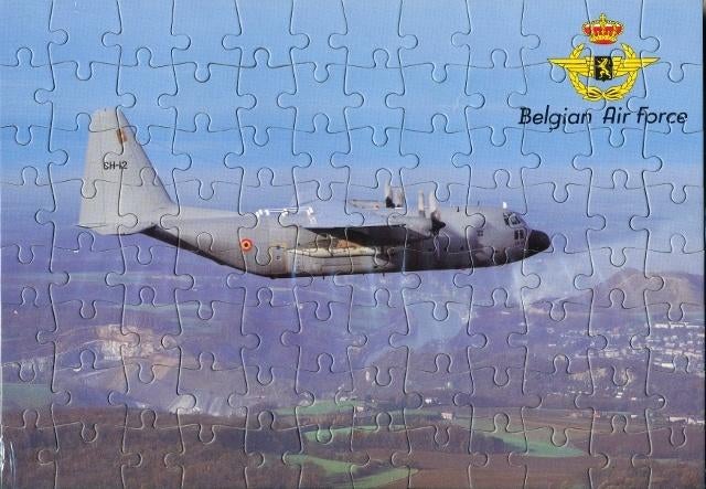 (m5) Belgian Air Force, C-130, puzzel, Verzamelen, Militaria | Algemeen, Verzenden