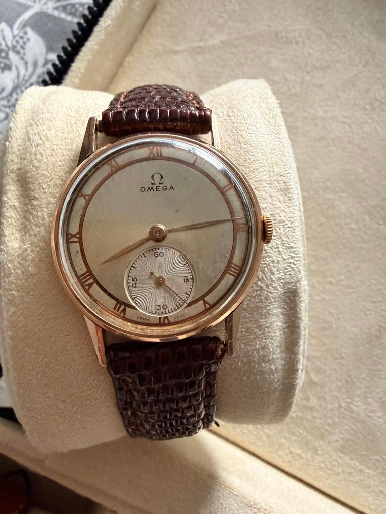 Omega, Handtassen en Accessoires, Horloges | Antiek, Ophalen of Verzenden, Goud, Omega
