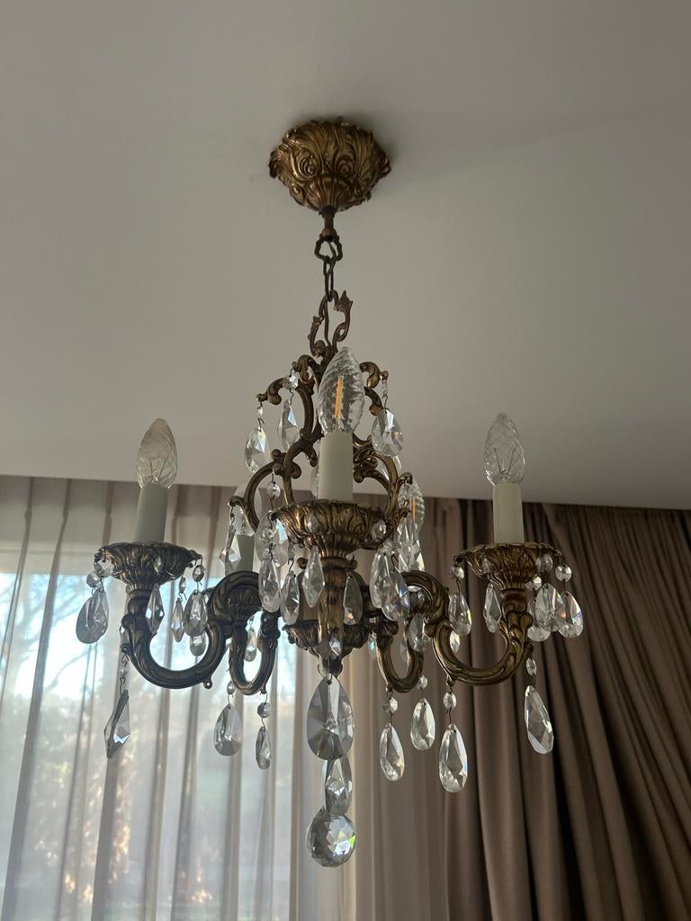 Luster met cristalglas, Enlèvement, Comme neuf