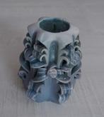Bougie sculptée camaïeu de bleu, Maison & Meubles, Moins de 25 cm, Enlèvement, Utilisé, Bougie