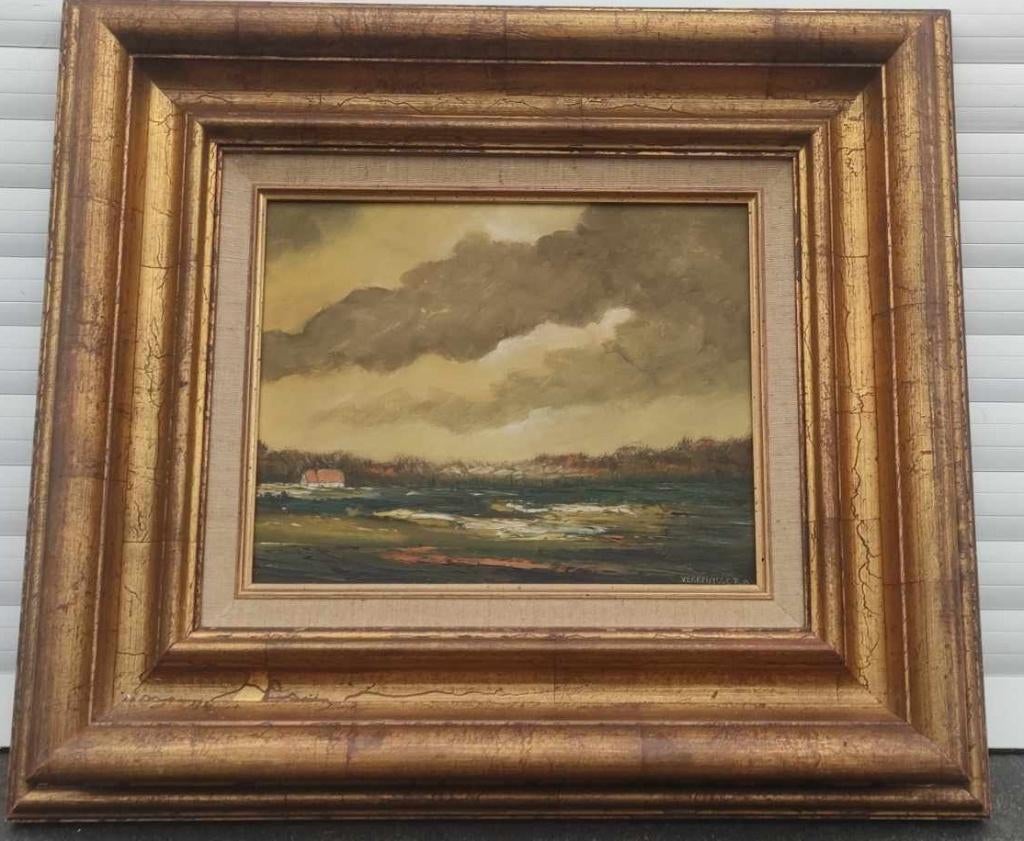 Huile sur toile paysage signe verkruysse r, Enlèvement ou Envoi