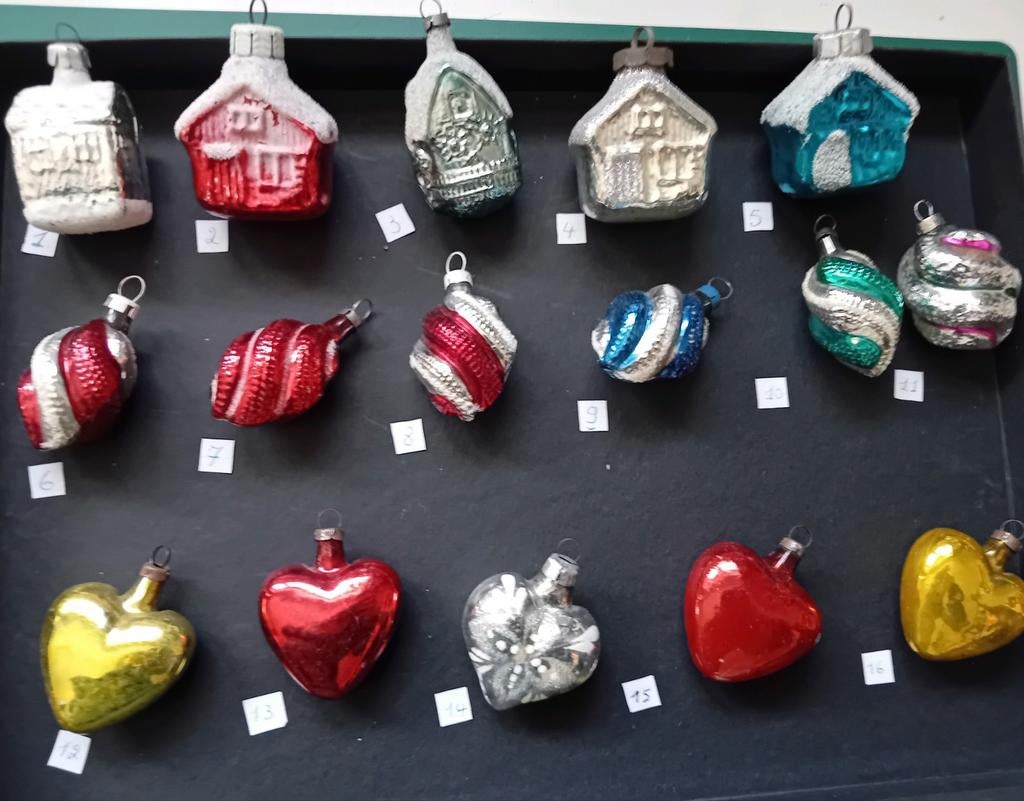 Vintage kerstballen, Diversen, Kerst, Ophalen of Verzenden