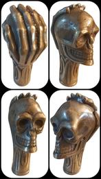 Wandelstok - Gepatineerd brons - Memento mori