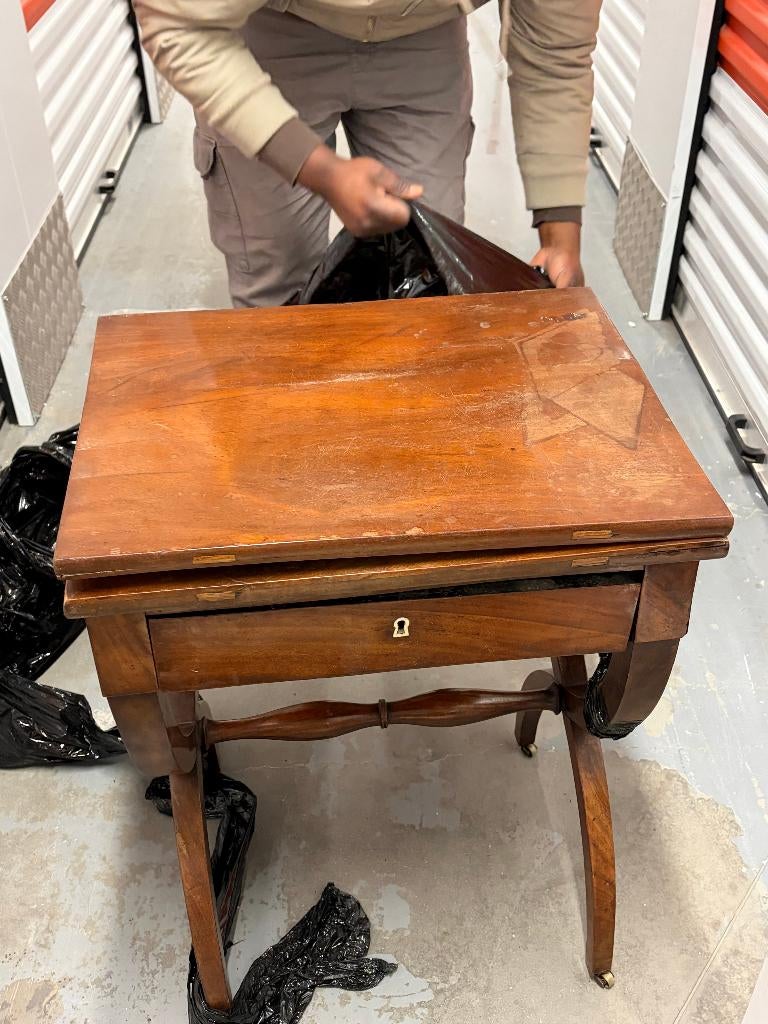 A vendre table de jeu XIX style Empire en acajou, Enlèvement