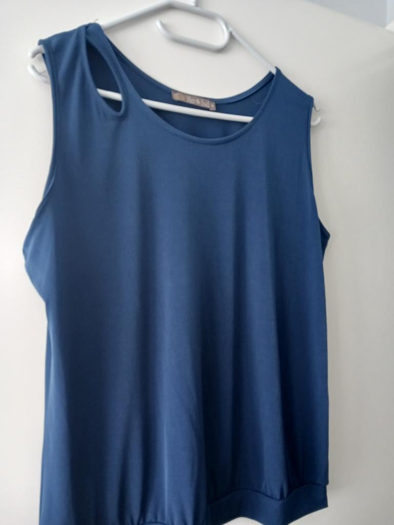 Blauw topje merk Mer Sud te koop.Maat L, Kleding | Dames, Topjes, Ophalen, Maat 42/44 (L), Blauw