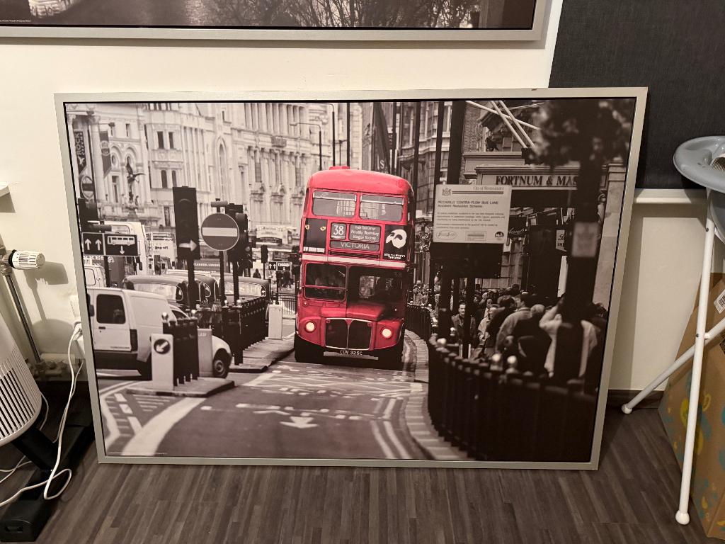 Kader Londen, 140x100, Ikea, Ophalen, Zilver, Schilderij, 100 cm