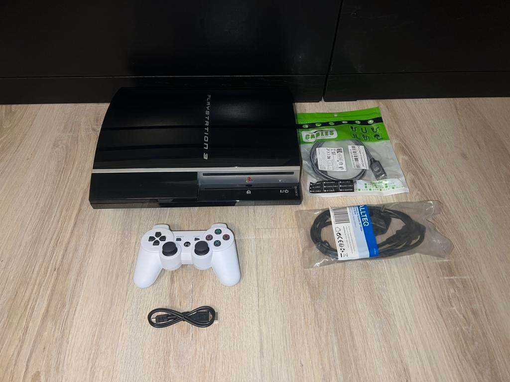ps3 cechg04 - cfw - 80gb met accessoires, Games en Spelcomputers, Spelcomputers | Sony Consoles | Accessoires, Ophalen, Gebruikt