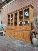 Buffet/vitrine en teck LIVRAISON GRATUITE, Maison & Meubles, Teck, 200 cm ou plus, Indo, Avec tablette(s)