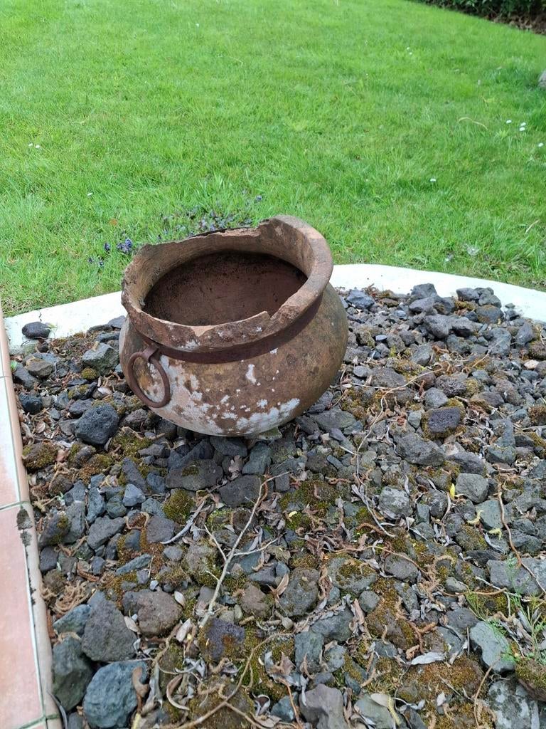 Oude vaas h 35 cm, Tuin en Terras, Ophalen