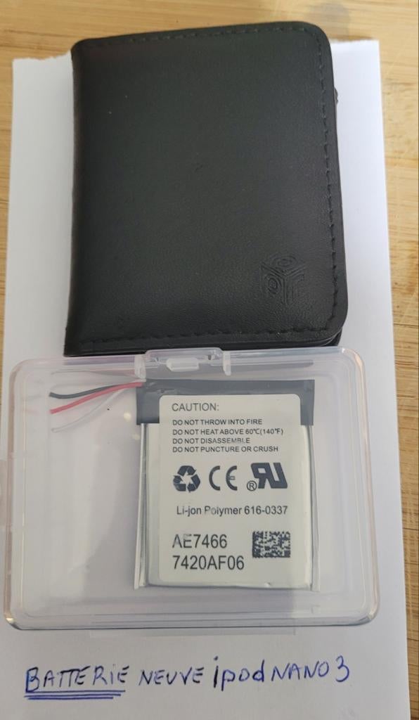 Batterie neuve ipod nano 3 + étui, TV, Hi-fi & Vidéo, Lecteurs Mp3 | Apple iPod, Enlèvement, Nano