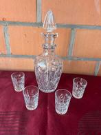 Kristallen karaf met glaasjes, Ophalen of Verzenden