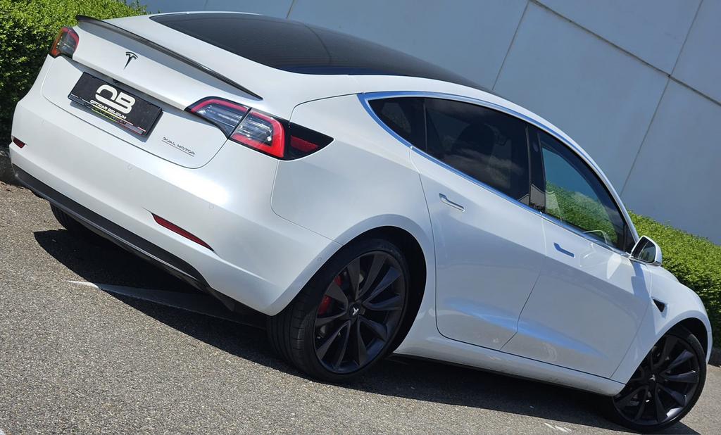 *** Tesla 3 Performance - 513 Pk - AP - FSD 3 - Garantie ***, Auto's, Tesla, Lichtsensor, Zwart, Wit, Leder