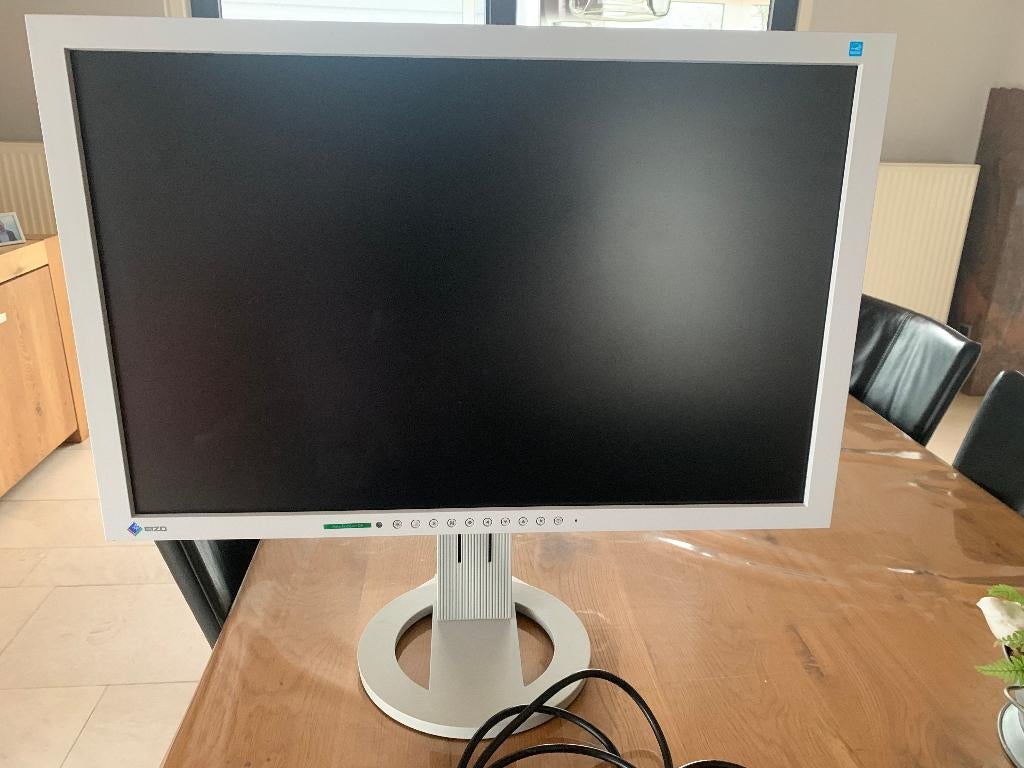 Eizo Flexscan S2402W wit monitor, Computers en Software, Monitoren, Gebruikt, Draaibaar, TN, Ophalen