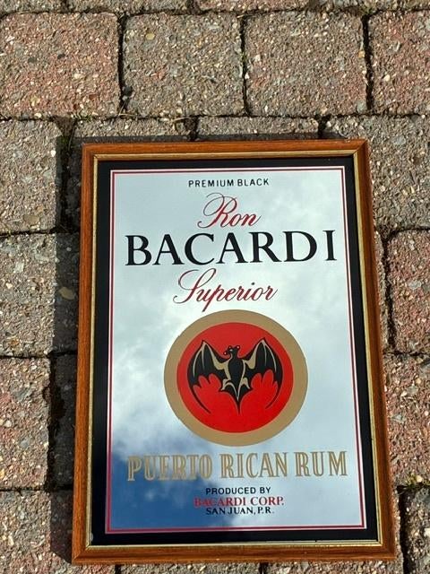 Miroir de café Bacardi, Enlèvement ou Envoi, Utilisé, Panneau publicitaire