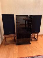 Complete vintage Kenwood hifi set + speakers + kast, Enlèvement, Utilisé, Tourne-disque, Autres marques