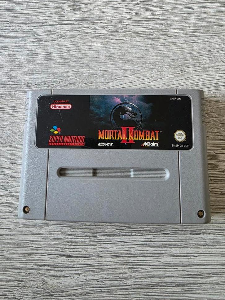 Mortal Kombat 2 - Super Nintendo SNES, Games en Spelcomputers, Games | Nintendo Super NES, Gebruikt, Vechten, 2 spelers, Ophalen of Verzenden