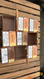 9 sigarendoosjes - hout met sluiting -, Ophalen, Gebruikt