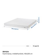 Matras Ikea Middelhard, Ophalen, 140 cm, Zo goed als nieuw, Twijfelaar