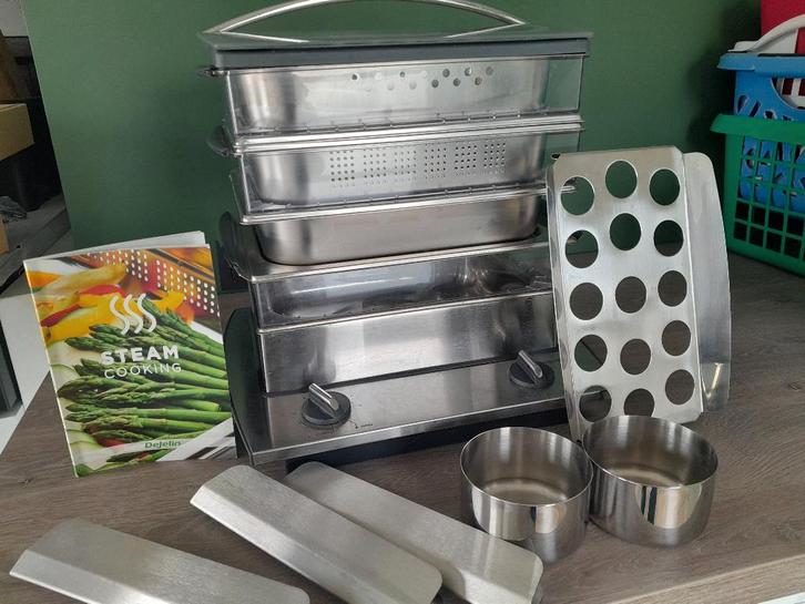 BIOPUR stoomkoker van DEJELIN, Elektronische apparatuur, Fornuizen, Zo goed als nieuw, Tussenbouw, Elektrisch, 5 kookzones of meer