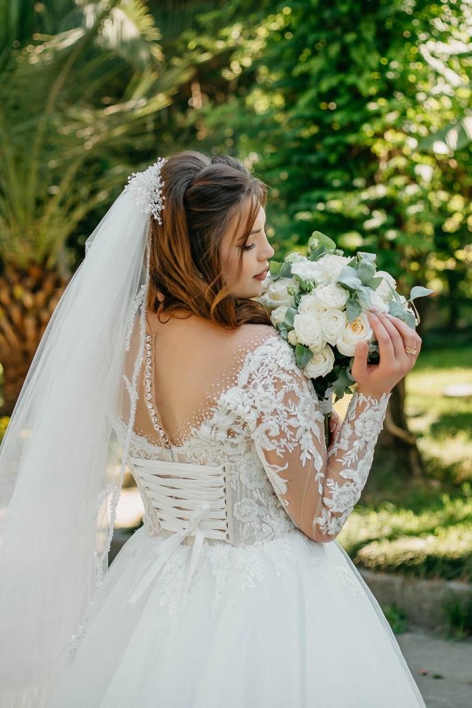 Peignoirs bleu marine, Enlèvement, Comme neuf, Blanc, Robe de mariée