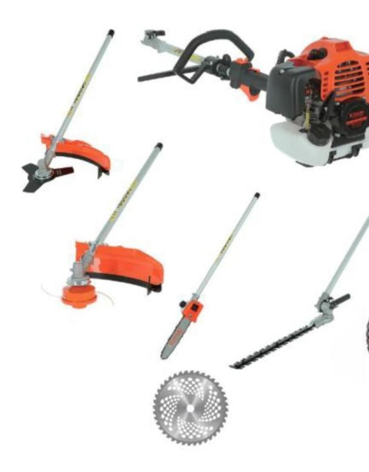 Débroussailleuse 8 en 1, coupe-bordure, tronçonneuse, taille, Antiquités & Art, Antiquités | Outils & Instruments, Enlèvement ou Envoi