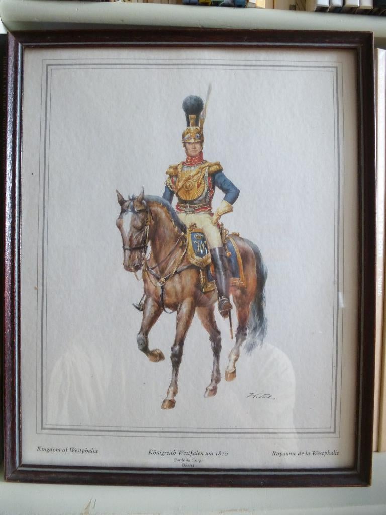 encadrée : KONIGREICH WESTPHALIA 1810 GARDE DU CORPS, Enlèvement ou Envoi, Armée de terre, Autres types