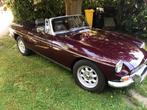 MG B Tourer 1974 -Bordeaux, intérieur cuir gris, Autos, Cuir, Boîte manuelle, Autres couleurs, 2 portes