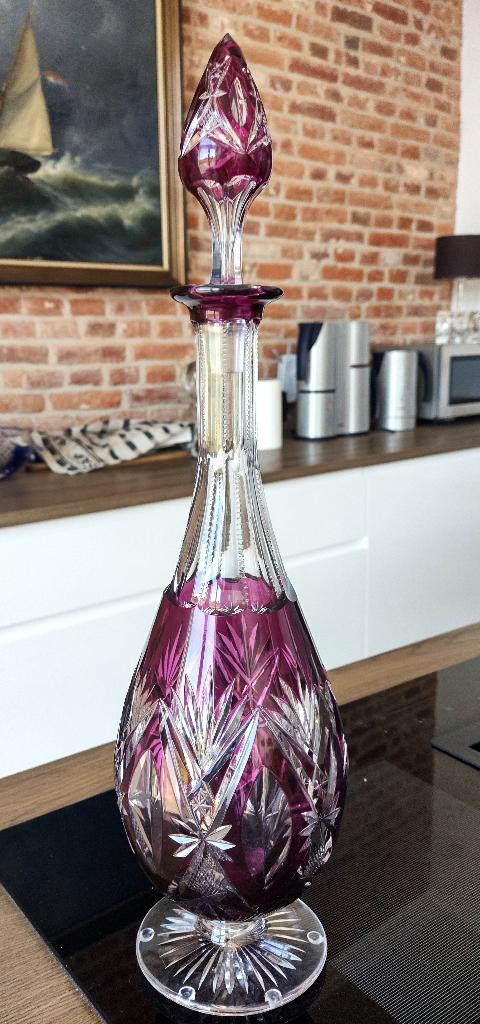 Val Saint Lambert zeldzame BALMORAL-karaf uit 1908, Antiek en Kunst, Antiek | Glaswerk en Kristal, Ophalen of Verzenden