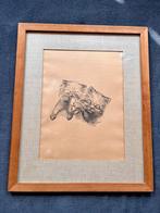 Tableau chat, Antiquités & Art, Art | Dessins & Photographie, Enlèvement ou Envoi