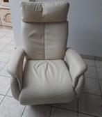 Electrische , lederen relaxzetel, Huis en Inrichting, Fauteuils, Ophalen, Minder dan 75 cm, Zo goed als nieuw, 75 tot 100 cm