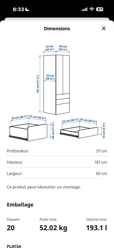 Armoire enfant, Kinderen en Baby's, Kinderkamer | Commodes en Kasten, Zo goed als nieuw, Kast, Ophalen