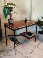 Vintage bijzettafel 60s, Ophalen, Gebruikt, Teakhout, 50 tot 100 cm