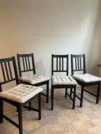 Chaises en bois noires IKEA, Huis en Inrichting, Stoelen, Ophalen, Gebruikt, Zwart, Vier