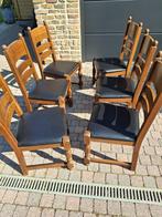 eiken stoelen, Huis en Inrichting, Stoelen, Ophalen, Gebruikt, Bruin, Vijf, Zes of meer stoelen