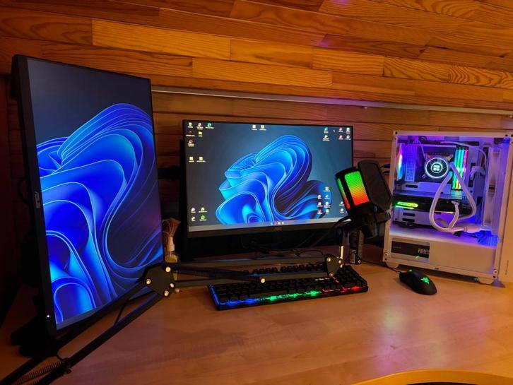 Setup Samer complet, Computers en Software, Desktop Pc's, Zo goed als nieuw, 4 Ghz of meer, SSD, 32 GB, Met videokaart, Met monitor