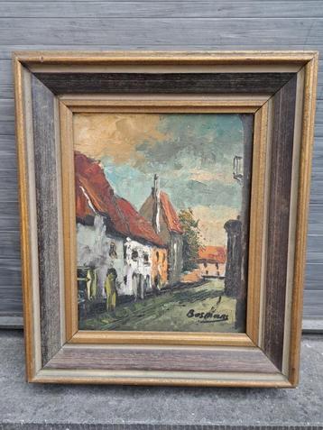 Huile sur toile.ruelle signe bosmars beschikbaar voor biedingen
