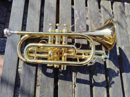 Cornet Carol brass ccr-3382 L  trompet, Muziek en Instrumenten, Blaasinstrumenten | Trompetten, Zo goed als nieuw, Overige typen