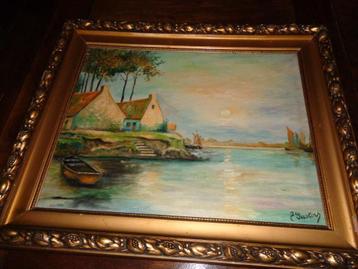 *Prachtige gesigneerde schilderij (19e eeuw) -Zie BENEZIT... beschikbaar voor biedingen
