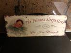 Prachtige zinken plaat: The princess sleeps here. Cadeautip!, Ophalen of Verzenden