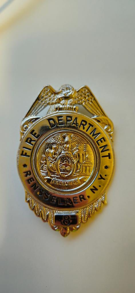 Badge penning brandweer usa, Postzegels en Munten, Ophalen of Verzenden, Overige materialen
