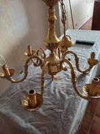 Magnifique lustre robuste en cuivre, 6 bras, Maison & Meubles, Lampes | Lustres, Comme neuf, Enlèvement
