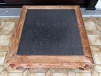 Teaken salontafel met blue stone, Huis en Inrichting, Tafels | Salontafels, Ophalen, Gebruikt, 50 tot 100 cm, 50 tot 100 cm