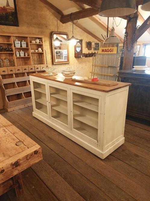 decoratieve oude toonbank met vitrine gedeelte  balie  toog, Antiek en Kunst, Curiosa en Brocante, Ophalen