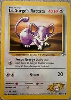 Pokémon kaart Nidoran Lt. Surge’s Rattata, Hobby en Vrije tijd, Verzamelkaartspellen | Pokémon, Ophalen of Verzenden, Zo goed als nieuw